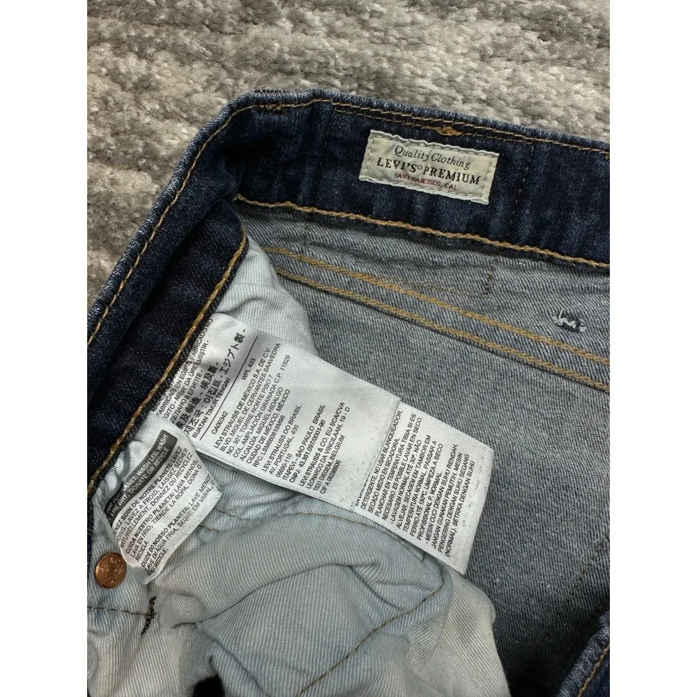 Levi Strauss 502 Jeans Mens W40 L36 (32) Big E Premium Tapered Stretch Denim